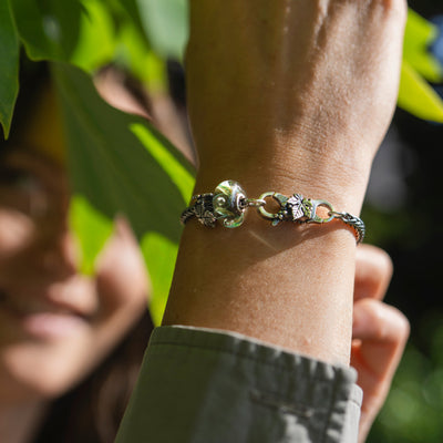 Kastanje hart armband