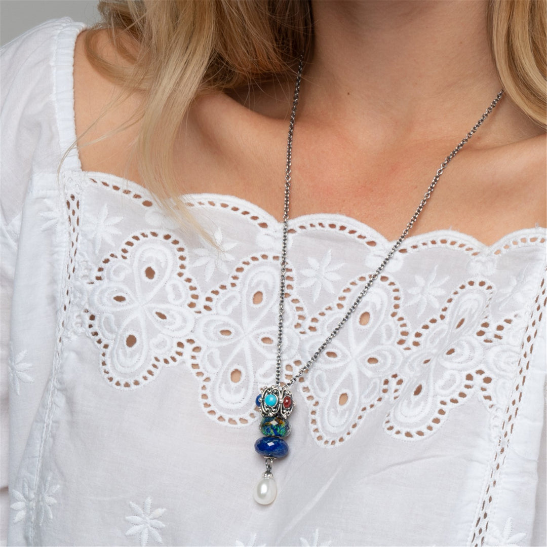 Trollbeads schakelketting TAGFA-00041-00078 - Zilveren fantasy collier zonder sluiting met oogje voor hanger